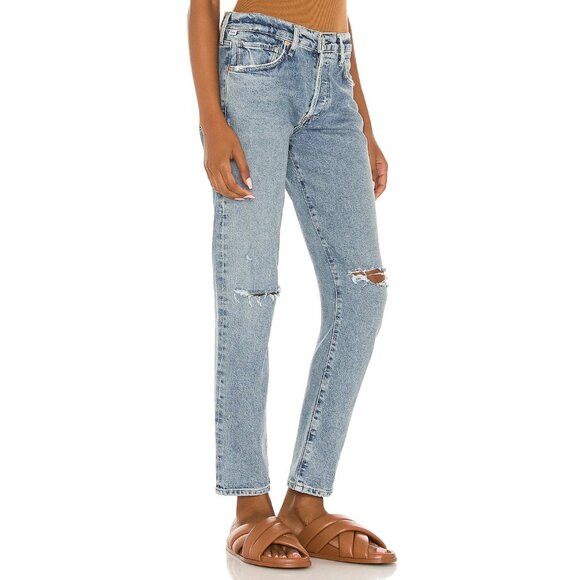 NWT Citizens of Humanity Emerson in Freeport Destroy Slim Boyfriend Jeans 24 - Picture 9 of 10